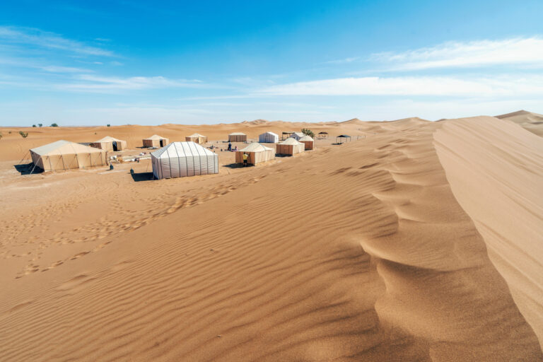 Tent camping in Morocco